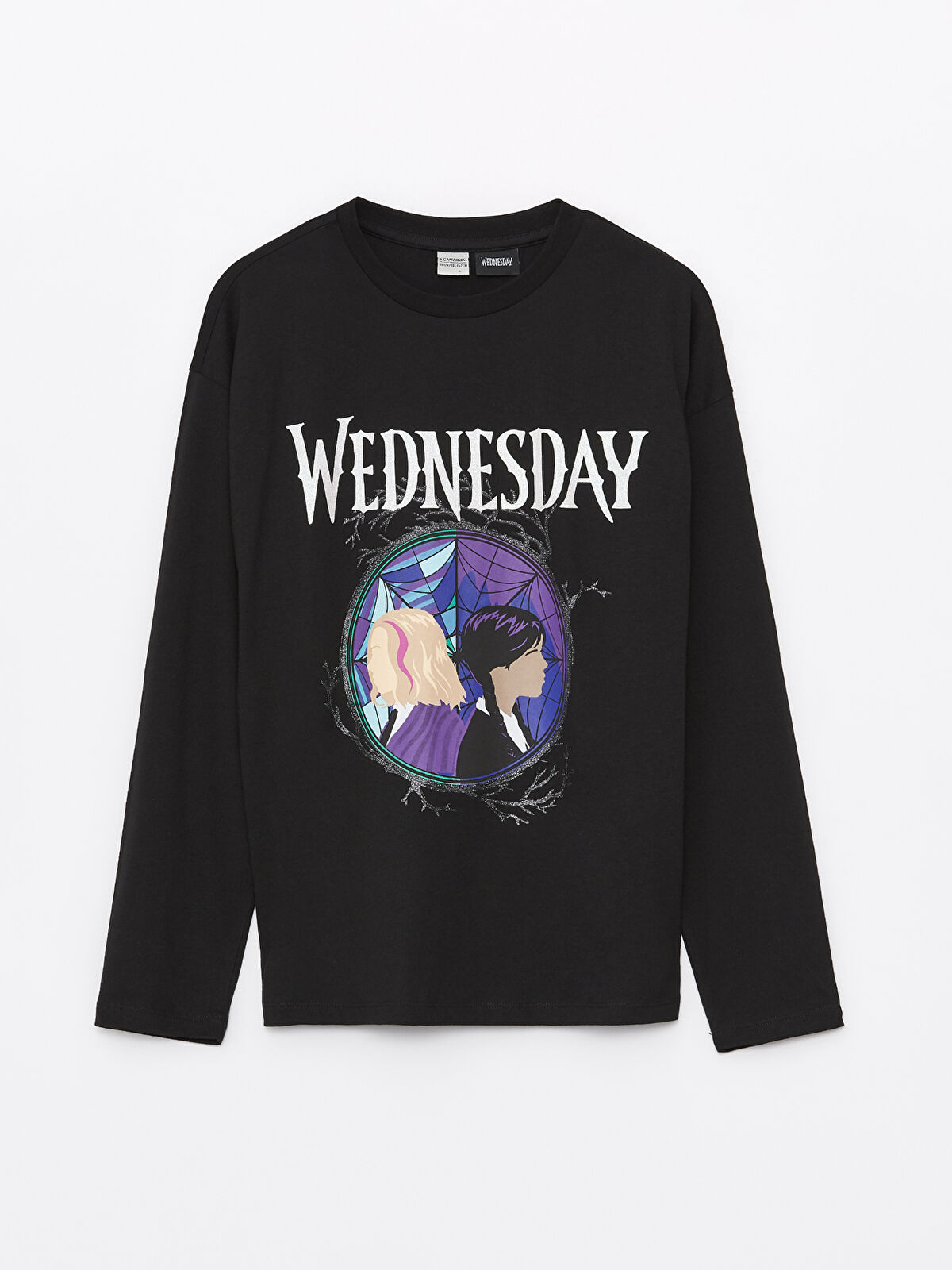 CHEERFUL WEDNESDAY ロンT LCW Kids Crew Neck Wednesday Printed Long Sleeve Girls' T-Shirt
