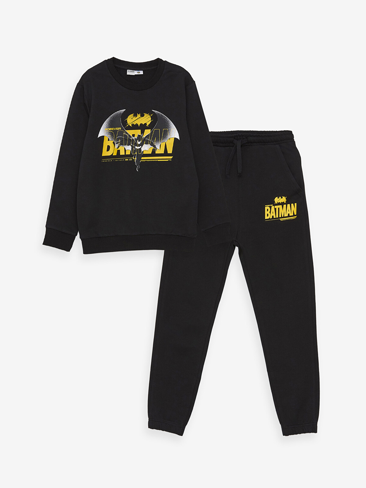 man777ページ LCW Kids Siyah Bisiklet Yaka Batman Baskılı Erkek Çocuk Eşofman