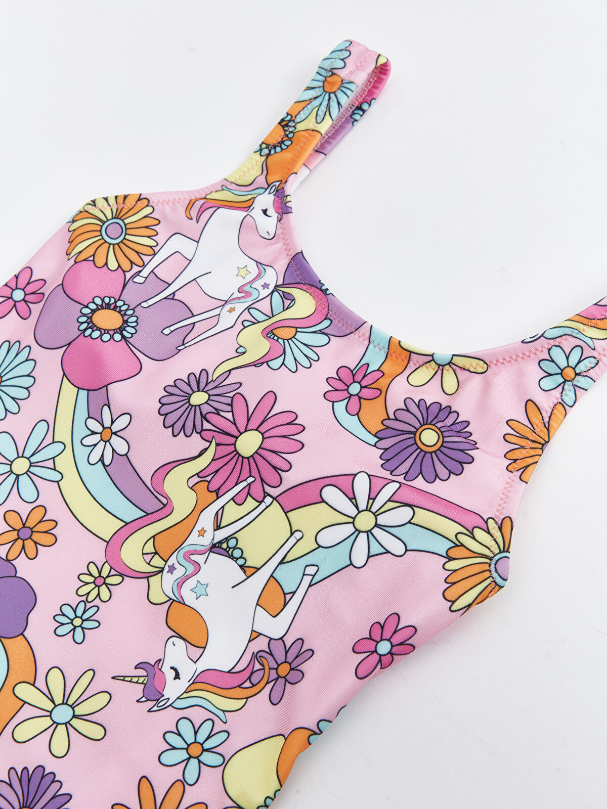 LCW Kids Quick Drying Printed Girl's Swimsuit -S46196Z4-F9C