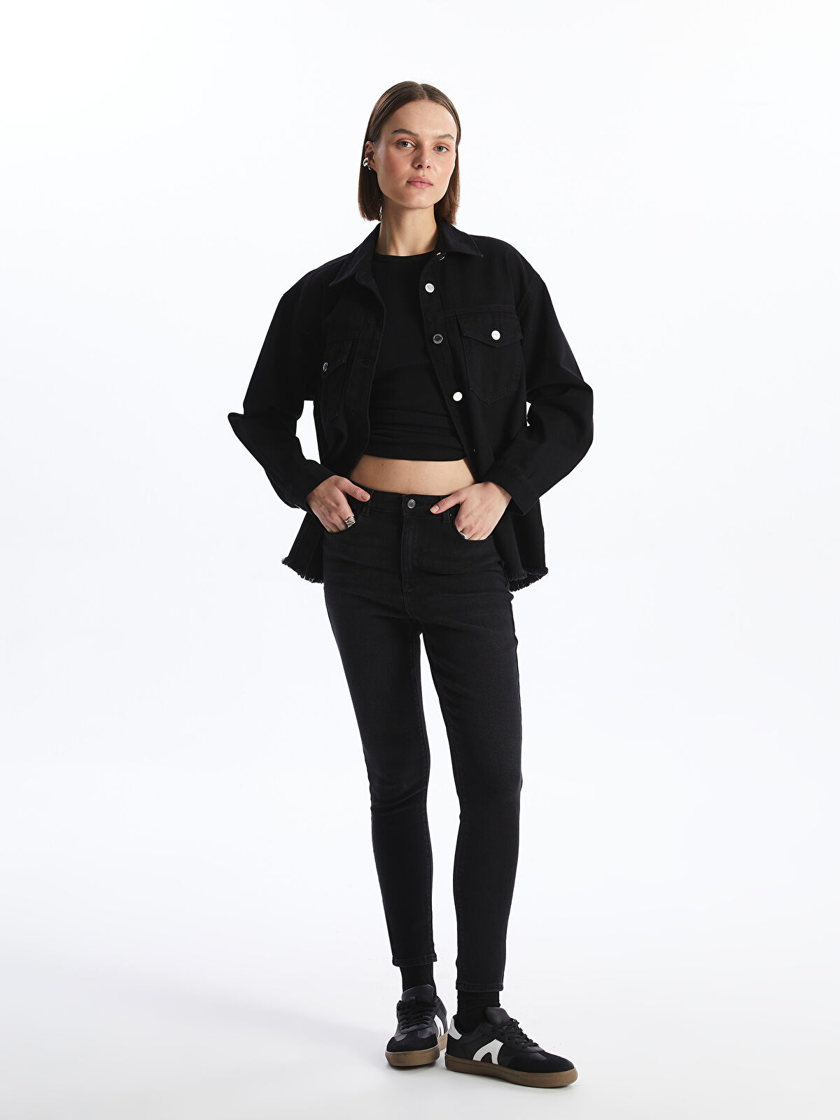 LCW Jeans Siyah Jüpiter Süper Skinny Fit Kadın Jean Pantolon