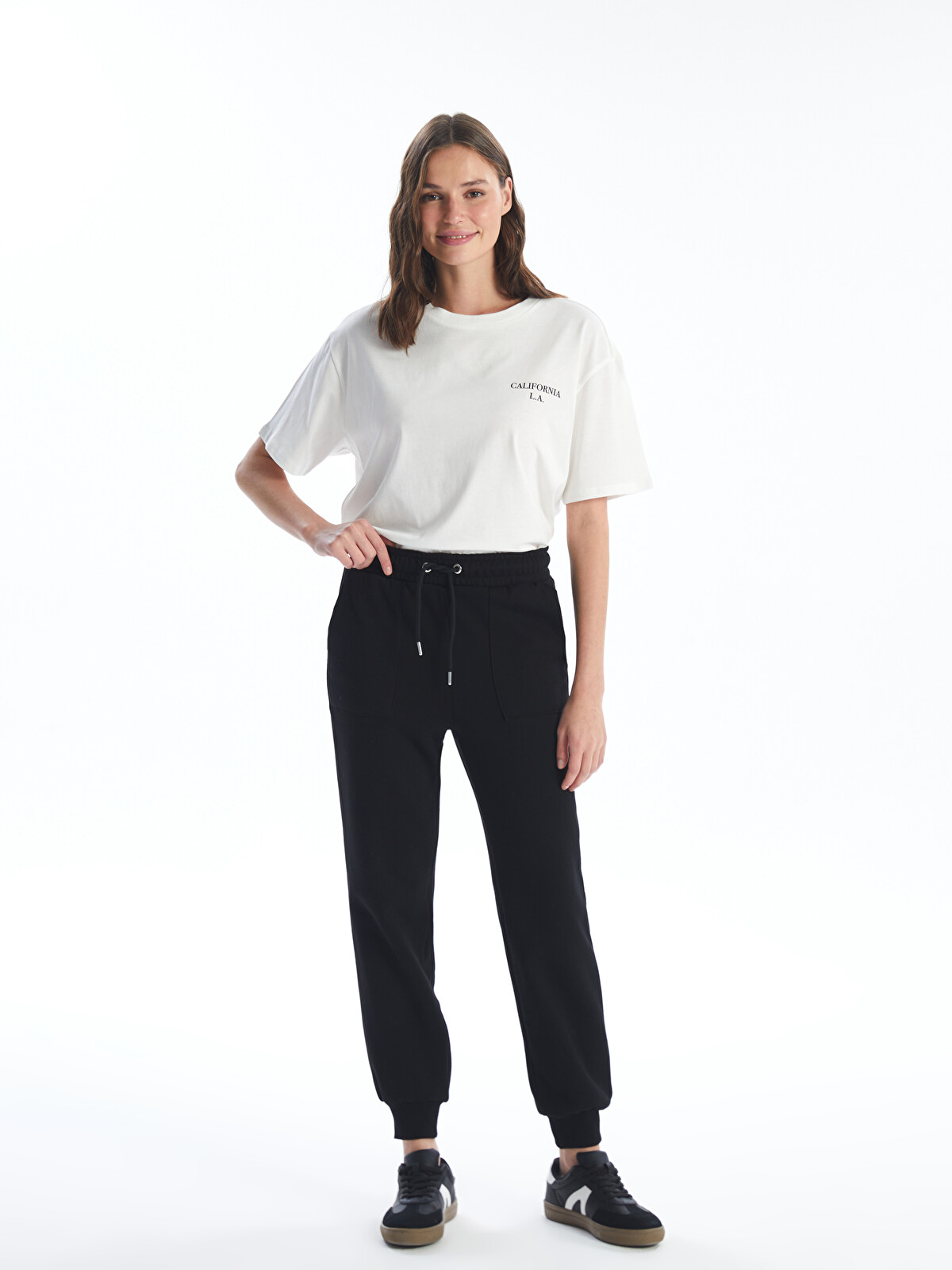 LCW Vision Elastic Waist Women's Thick Jogger Sweatpants