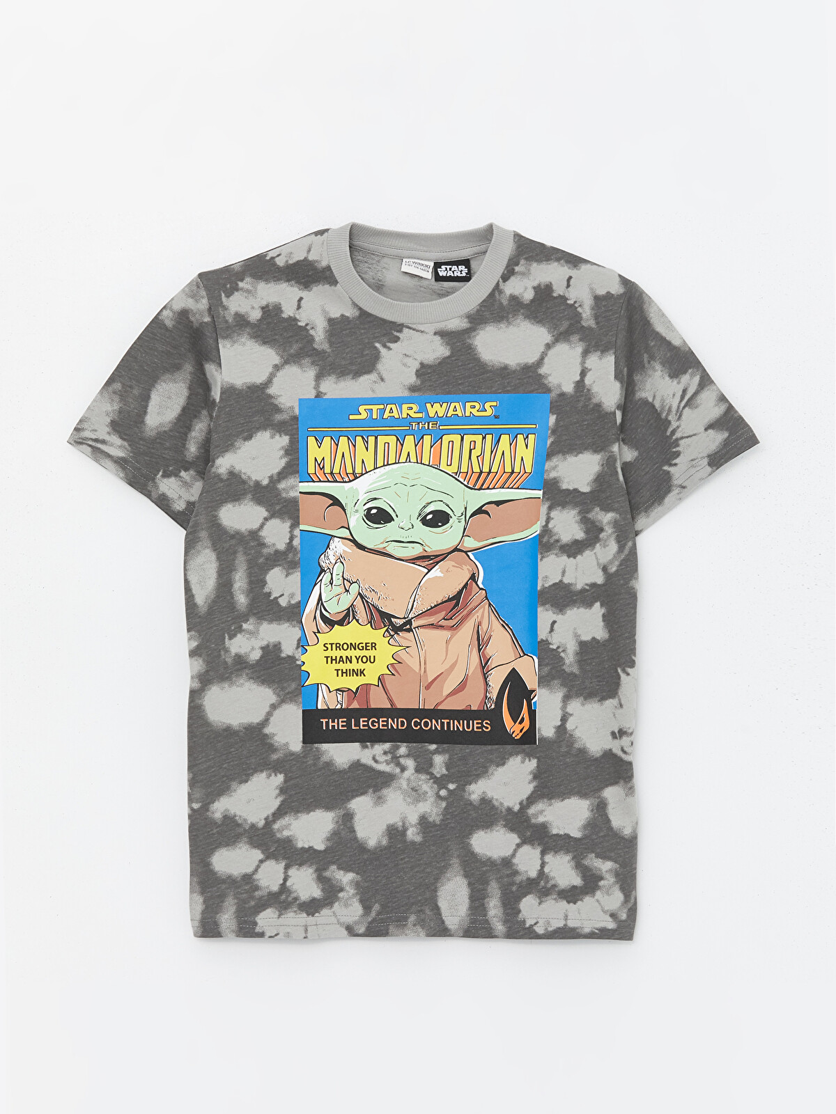 モヨ様 LCW Kids Bisiklet Yaka Baby Yoda Baskılı Erkek Çocuk Tişört