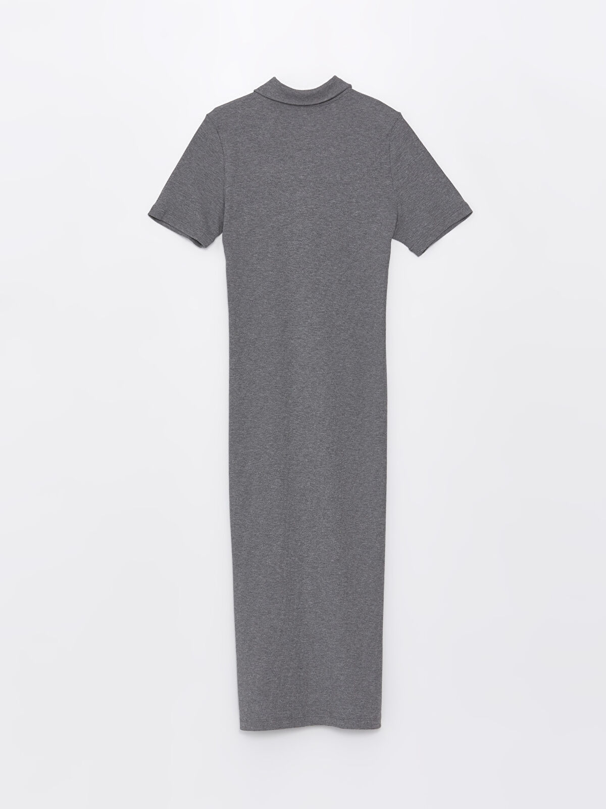 Polo Neck Plain Short Sleeve Women's Bodycon Dress -S47148Z8