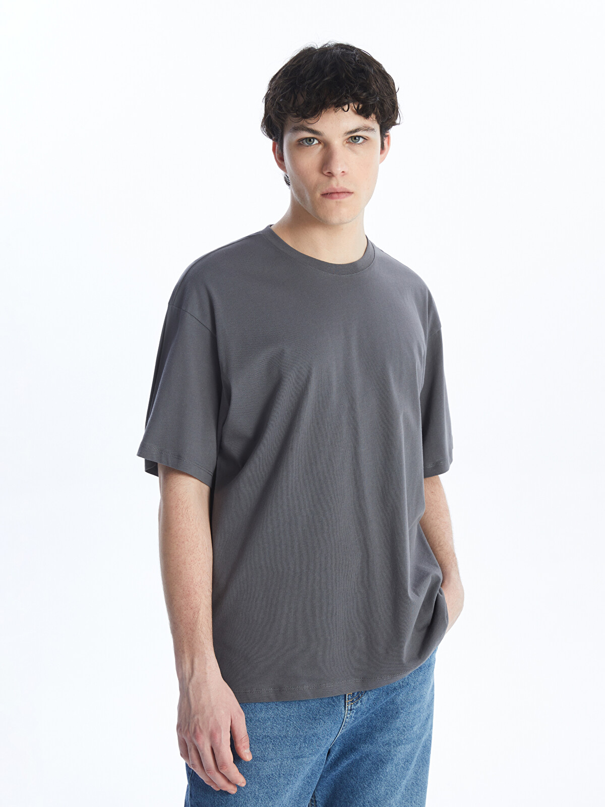 XSIDE Crew Neck Jersey Men's T-Shirt - S48457Z8-Y3Q | LC Waikiki