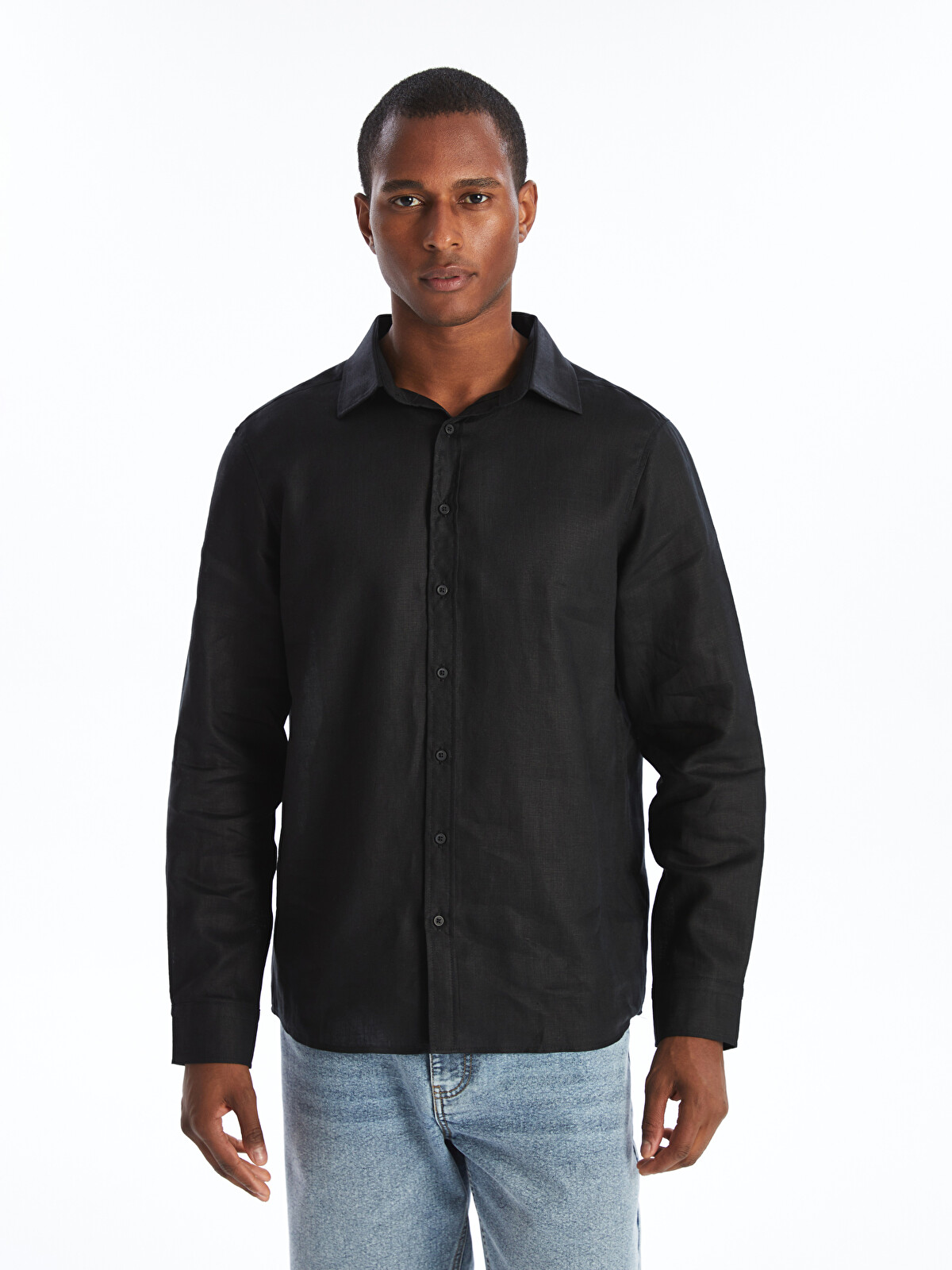 SOUTHBLUE Regular Fit Long Sleeve 100% Linen Men's Shirt
