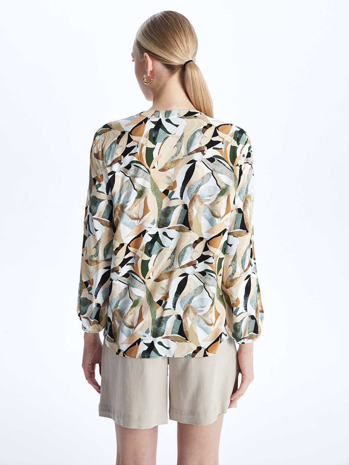 ウェア Lecce L/S  05/06 No.8 Dalla Bona LCWAIKIKI Classic Tie Neck Patterned Long Sleeve Oversize Women's