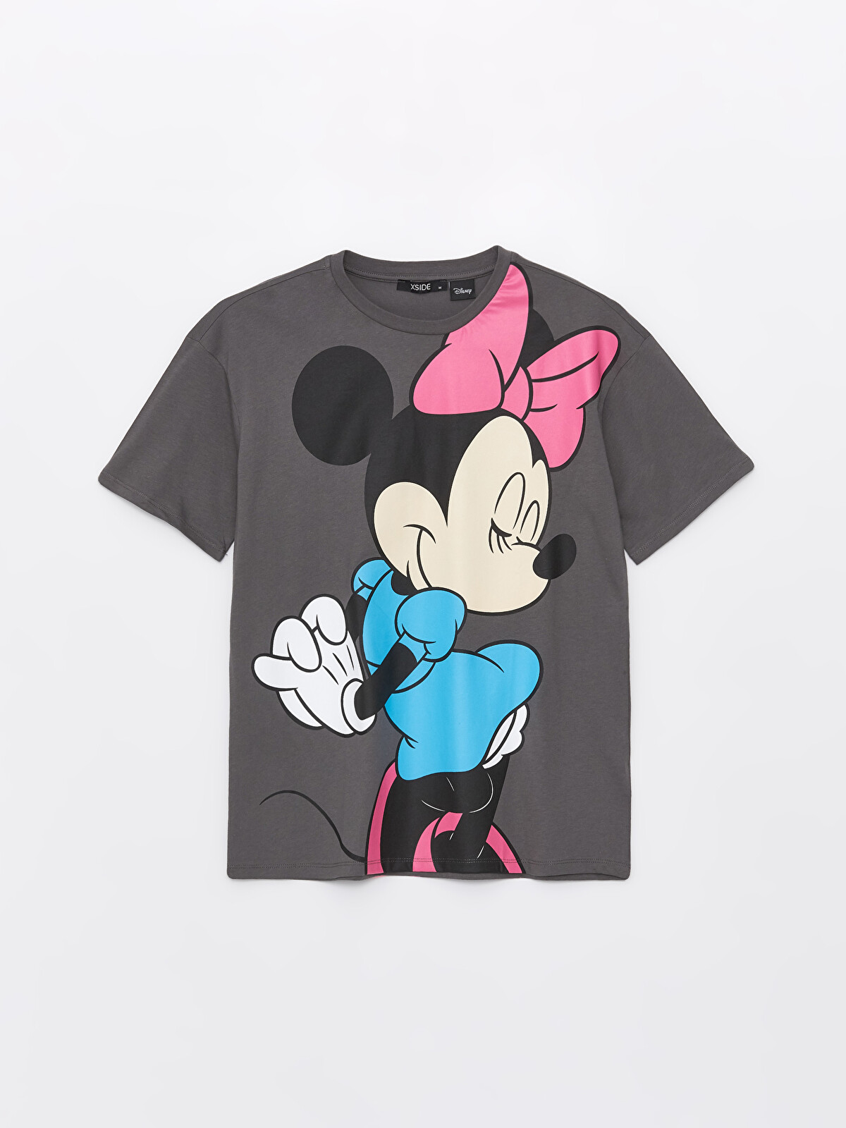 XSIDE Tricou cu Guler Rotund Imprimat Minnie Mouse cu Mânecă