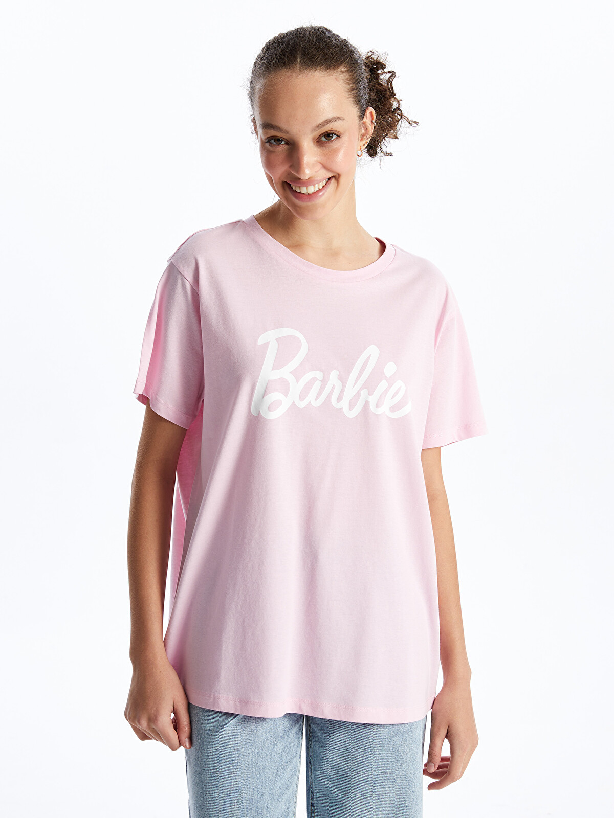 XSIDE Crew Neck Barbie Printed Short Sleeve Women's T-Shirt