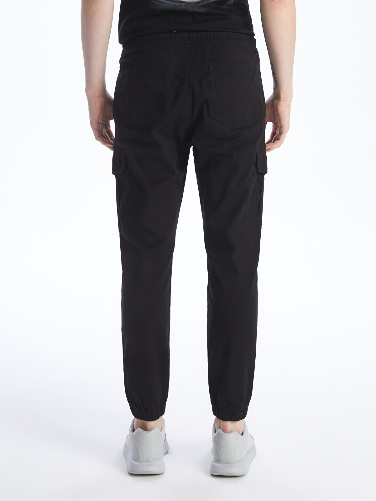 XSIDE Siyah Slim Fit Gabardin Erkek Jogger Pantolon - S4AJ52Z8-RQL