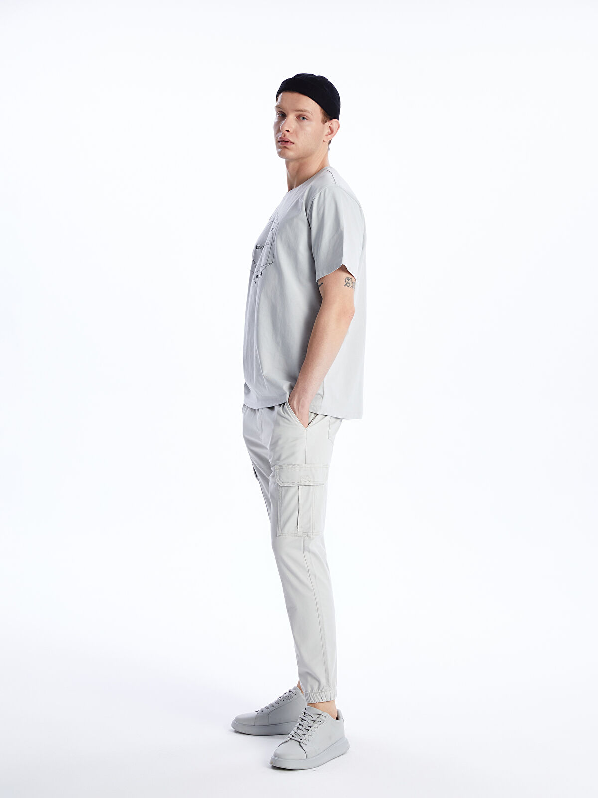 XSIDE Slim Fit Twill Men's Jogger Trousers -S4AJ52Z8-V1F