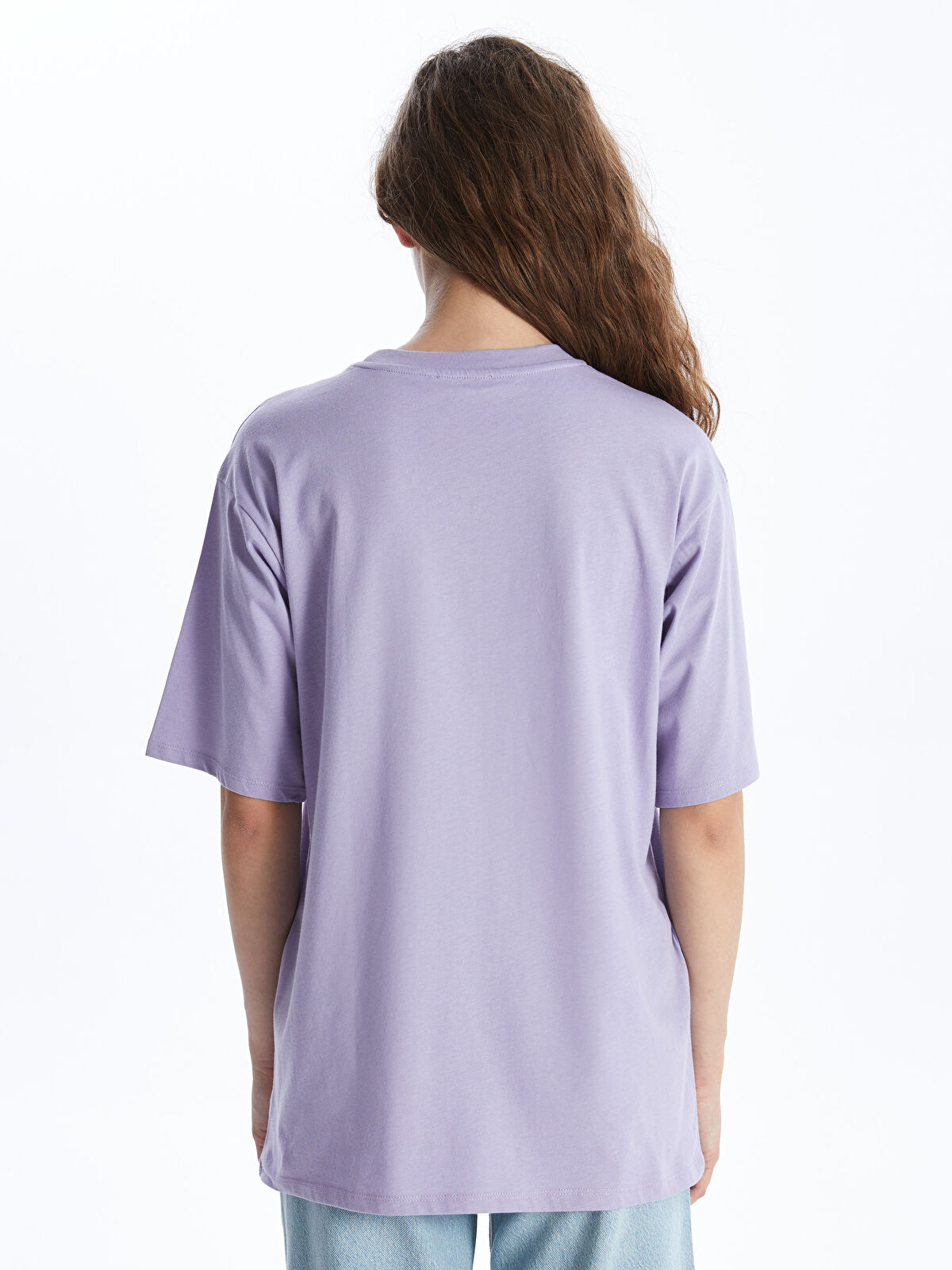 LC Waikiki Crew Neck Printed Oversize Women's Thick