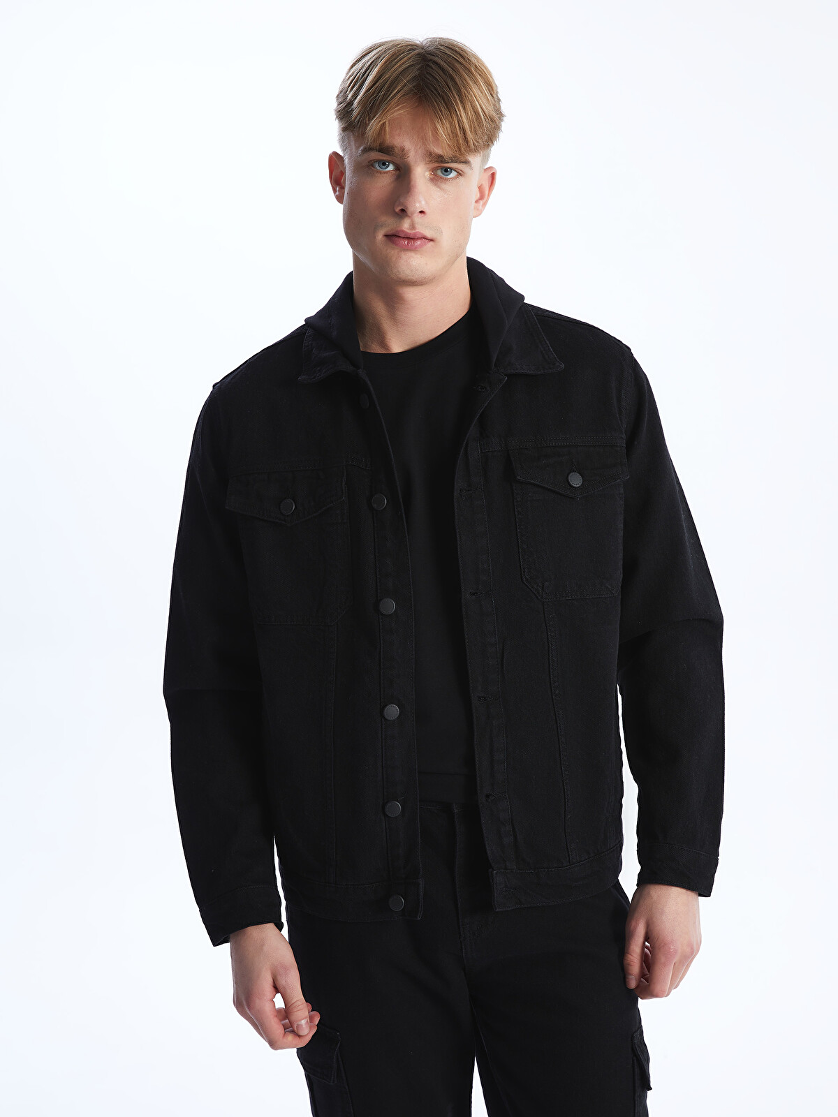 XSIDE Standard Fit Men's Denim Jacket - S4BJ77Z8-326 | LC Waikiki