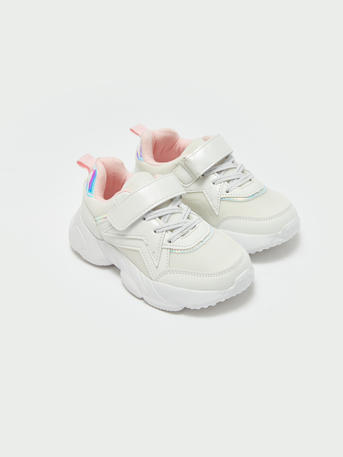 LCW STEPS Hook-and-loop And Laced Girls' Active Sneakers