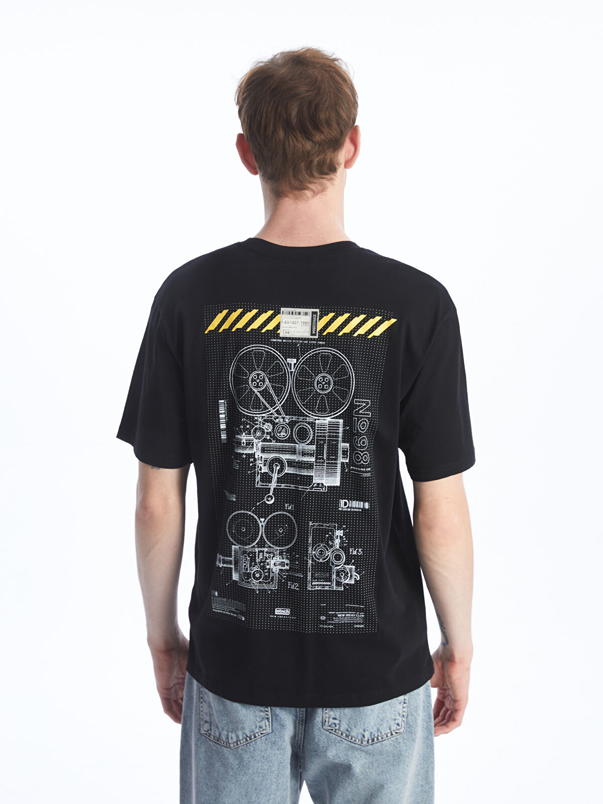 XSIDE Crew Neck Short Sleeve Printed Combed Cotton Men's T