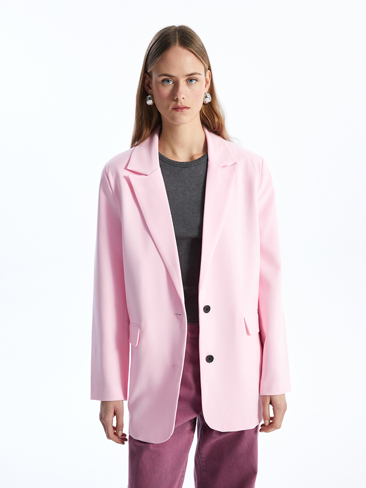 LCW Vision Düz Uzun Kollu Kadın Blazer Ceket - S4CT36Z8-QXD | LC