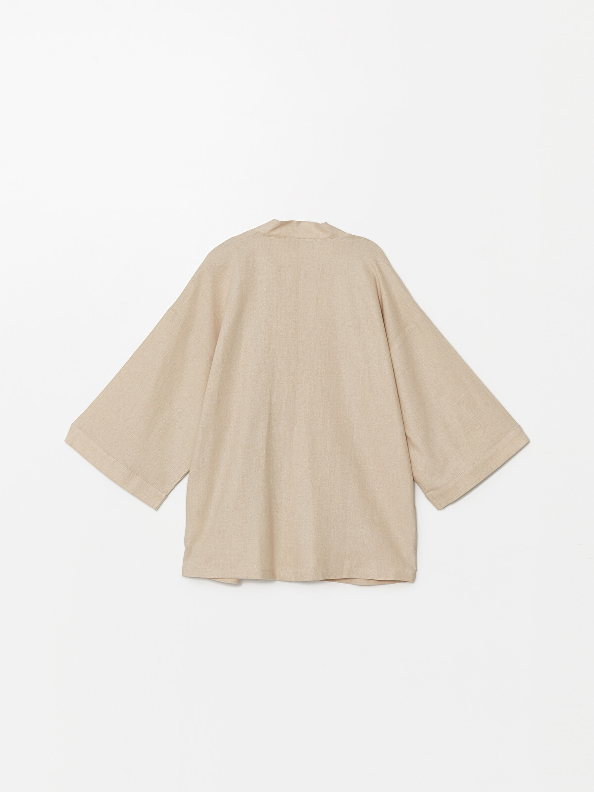 LCW Vision Shawl Collar Oversize Linen Blend Women's Kimono