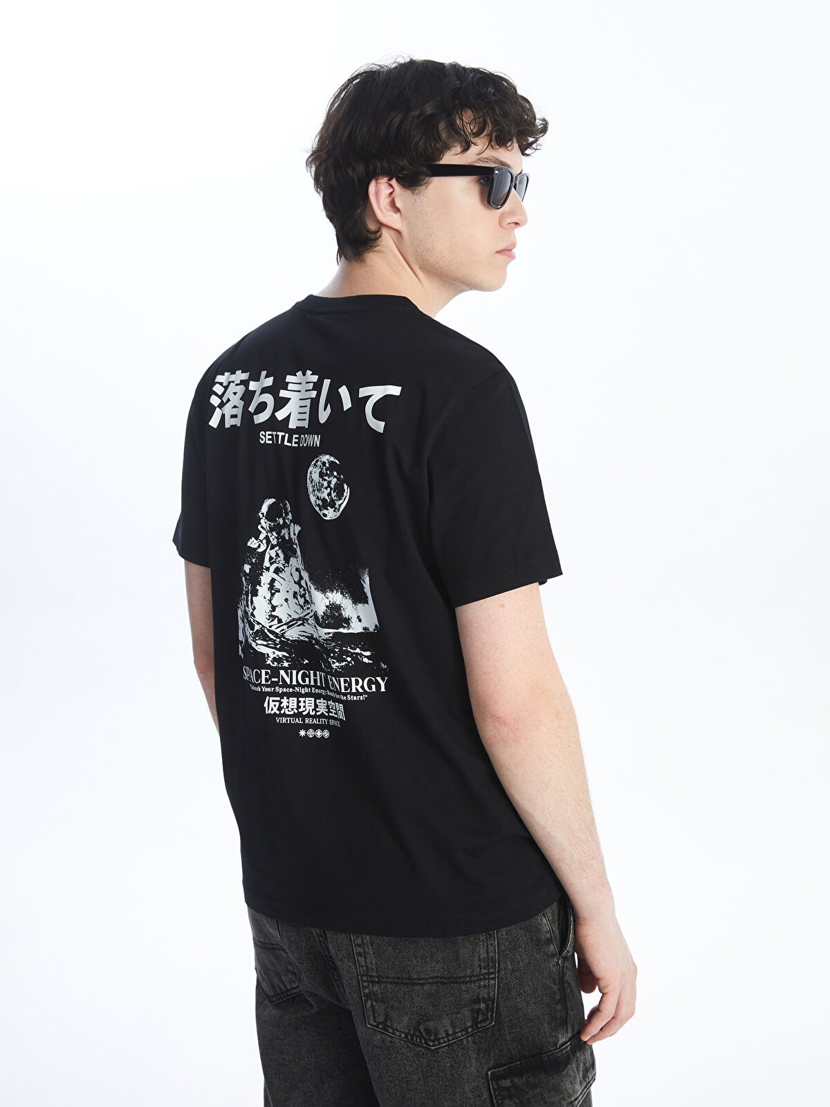 関税なし 送料無料 Cotton reversible T-shirt XSIDE Crew Neck Short Sleeve Printed Combed Cotton Men's T