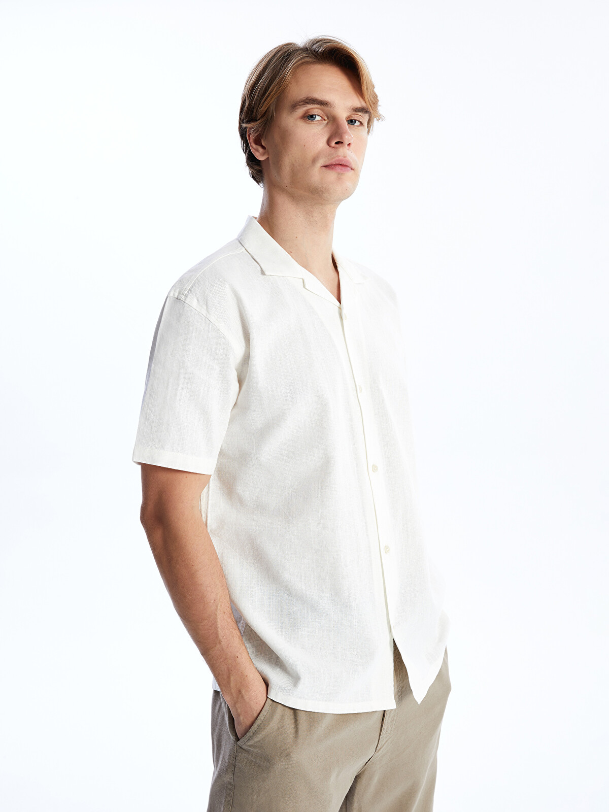 XSIDE Regular Fit Short Sleeve Viscose Men's Shirt - S4DU64Z8-EEW
