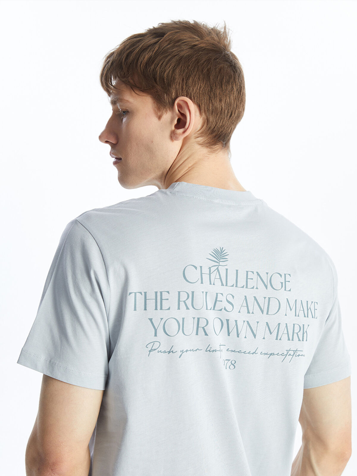 XSIDE Crew Neck Short Sleeve Printed Combed Cotton Men's T