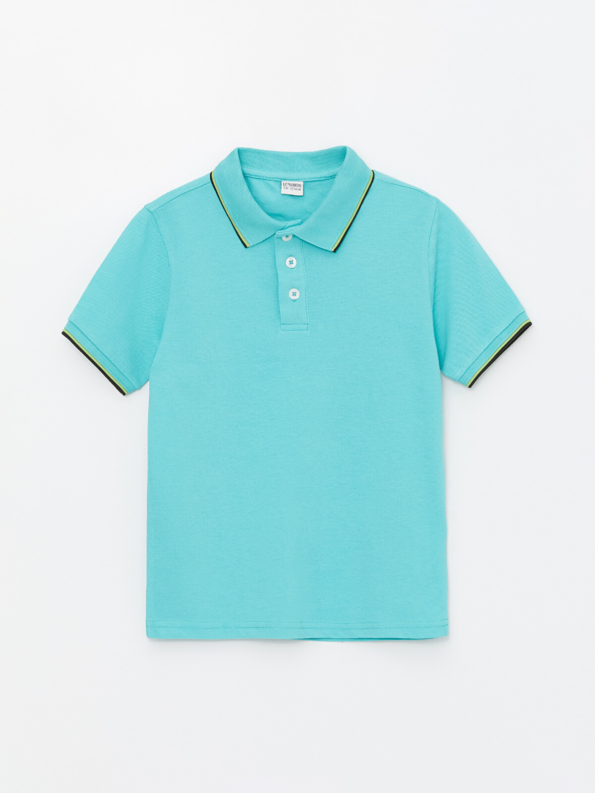 LCW Kids Turkuaz Polo Yaka Basic Kısa Kollu Erkek Çocuk Tişört