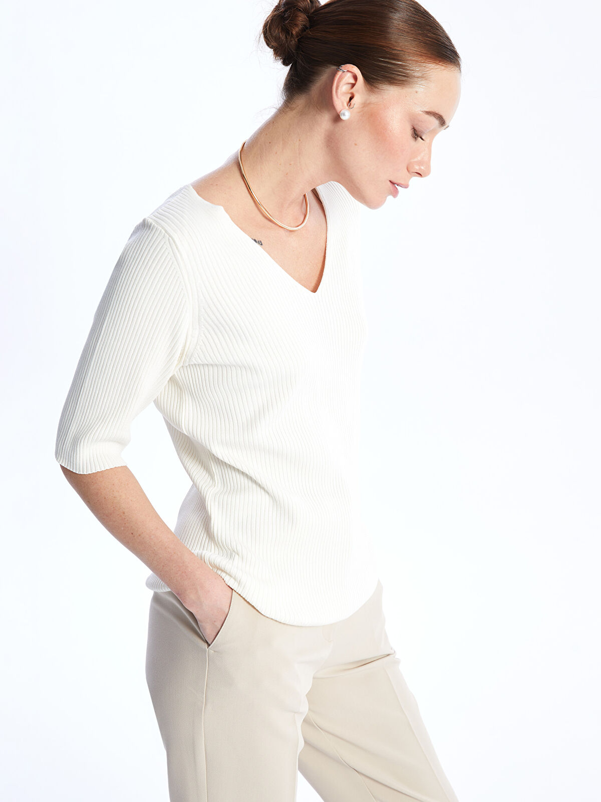 ニット・セーター HUECLOSET Damage V-neck Short Sleeves Knitwear 7G BULKY WOOL DAMAGE V NECK PULLOVER – THE SHOP YOHJI YAMAMOTO
