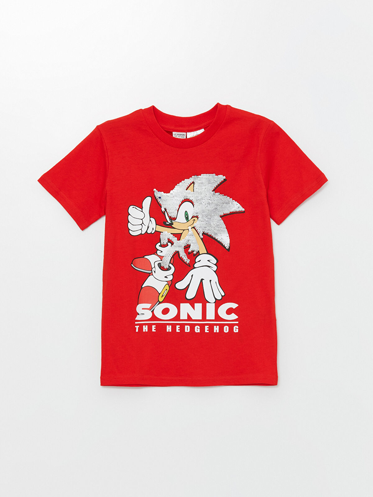 LCW Kids Crew Neck Sonic Printed Short Sleeve Boys' T-Shirt