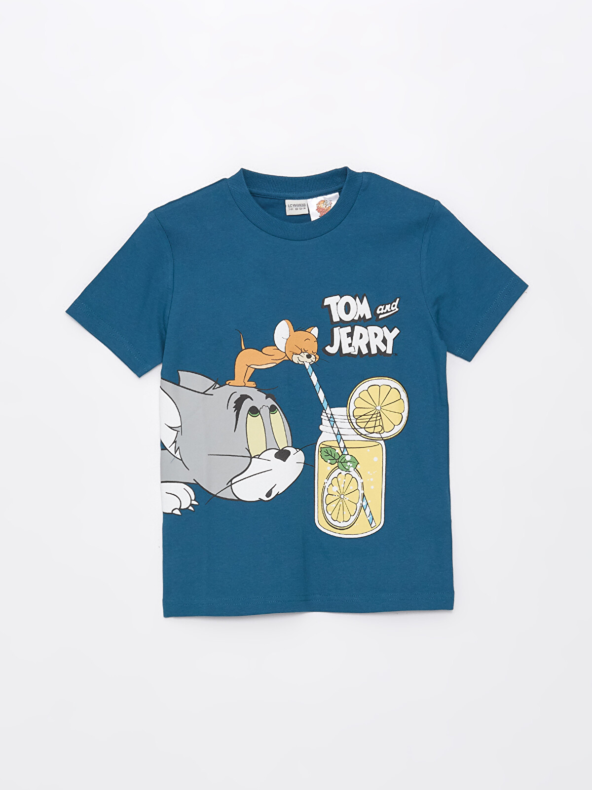 LCW Kids Bisiklet Yaka Tom Ve Jerry Baskılı Kısa Kollu Erkek Çocuk