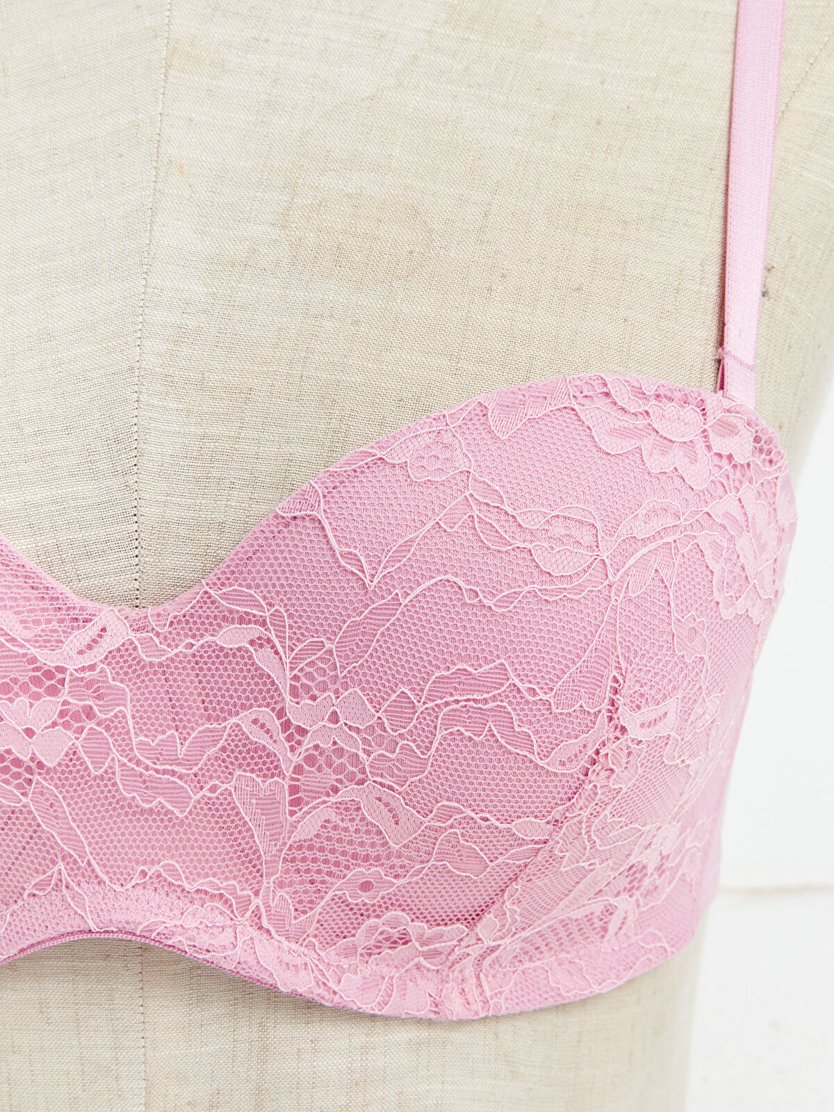 LCW DREAM Wired Non Padded Lace Strapless Bra -S4G213Z8-G4X