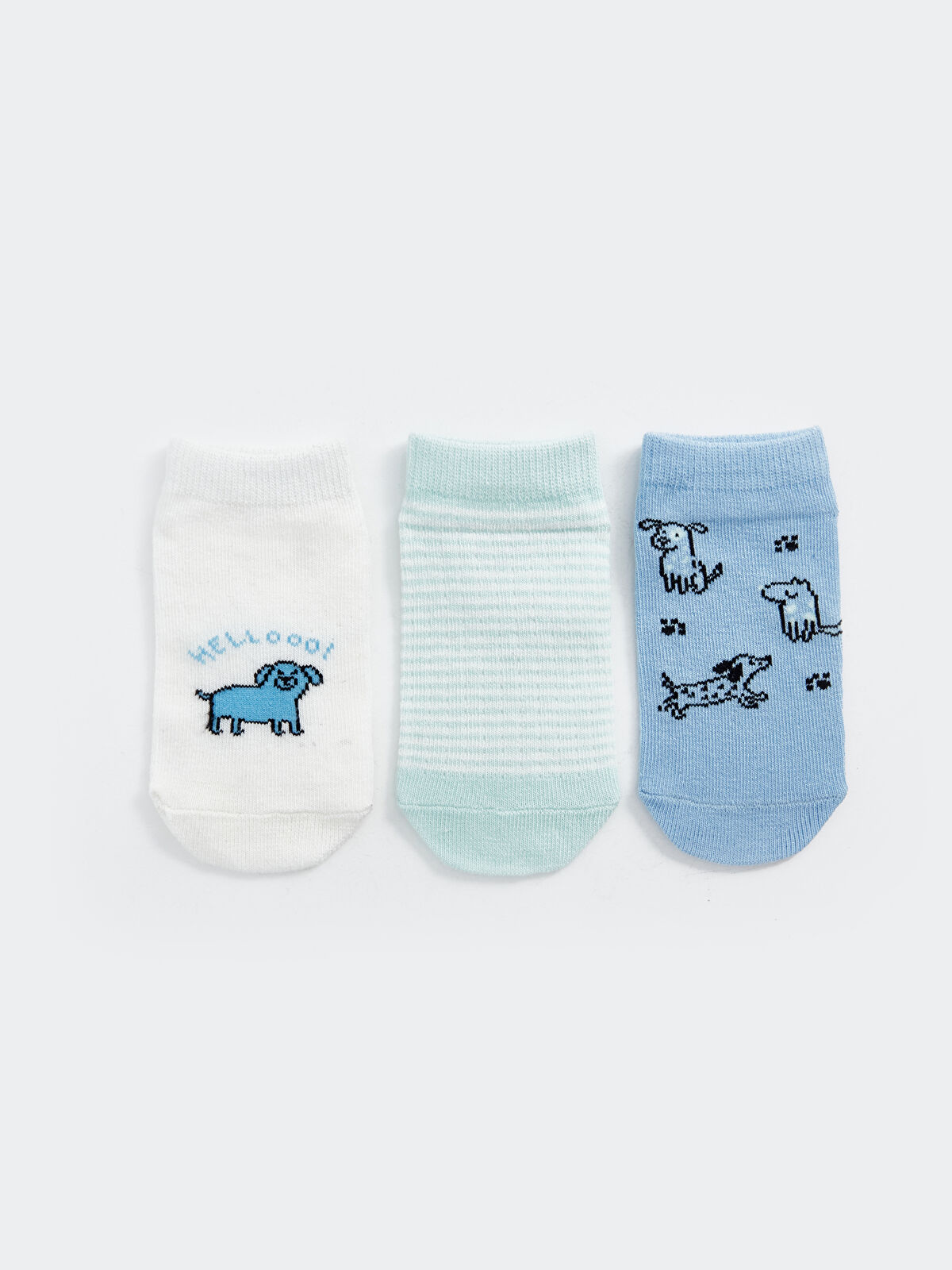 LC Waikiki Printed Baby Boys' Bootie Socks 3-pack -S4G650Z1