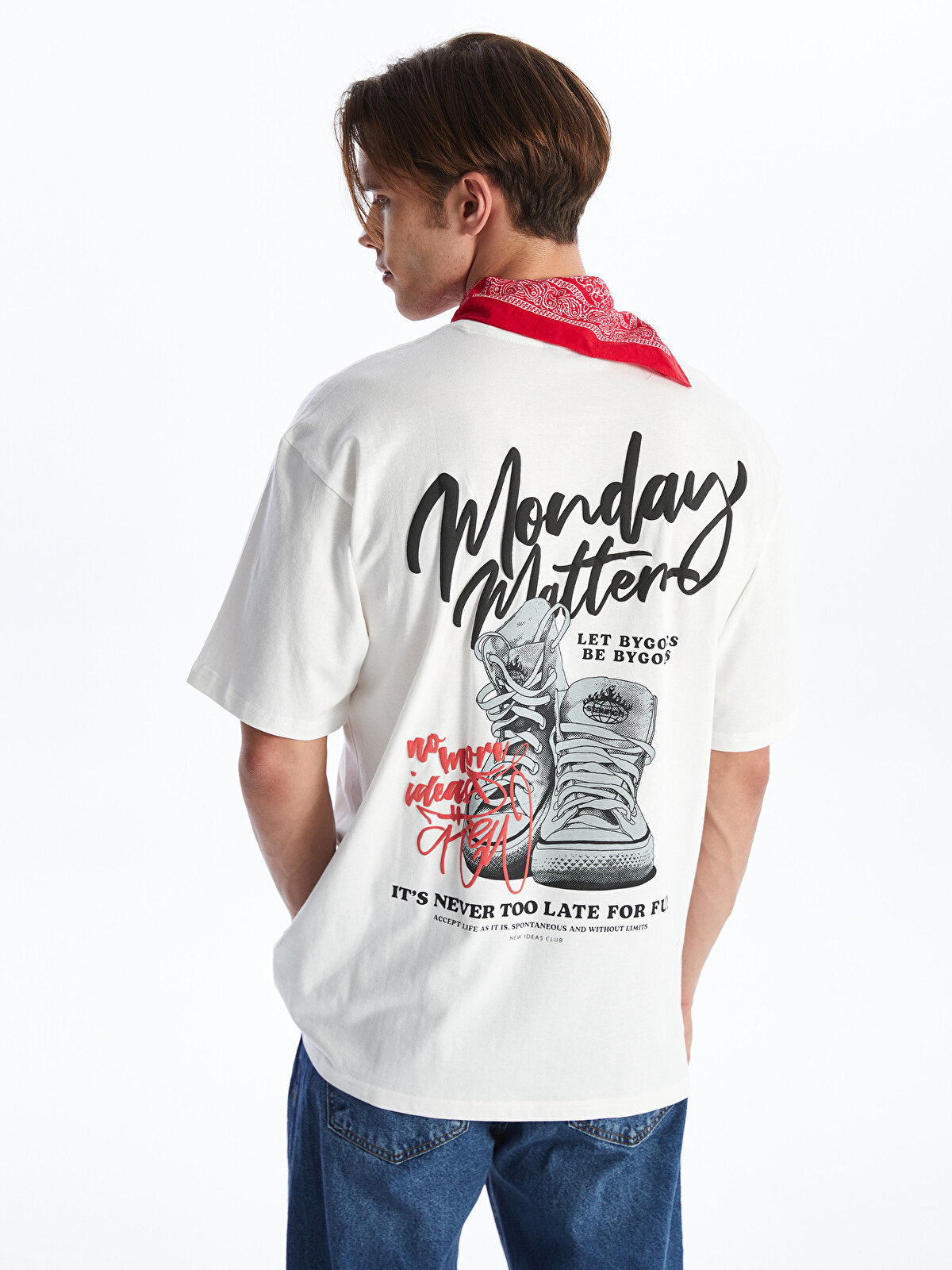XSIDE Crew Neck Short Sleeve Printed Combed Cotton Men's T-shirt