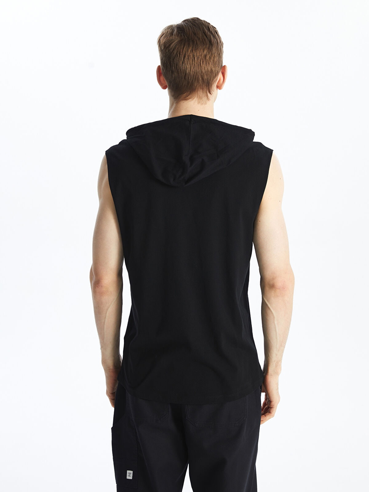 XSIDE Hooded Printed Jersey Men's Sleeveless T-Shirt