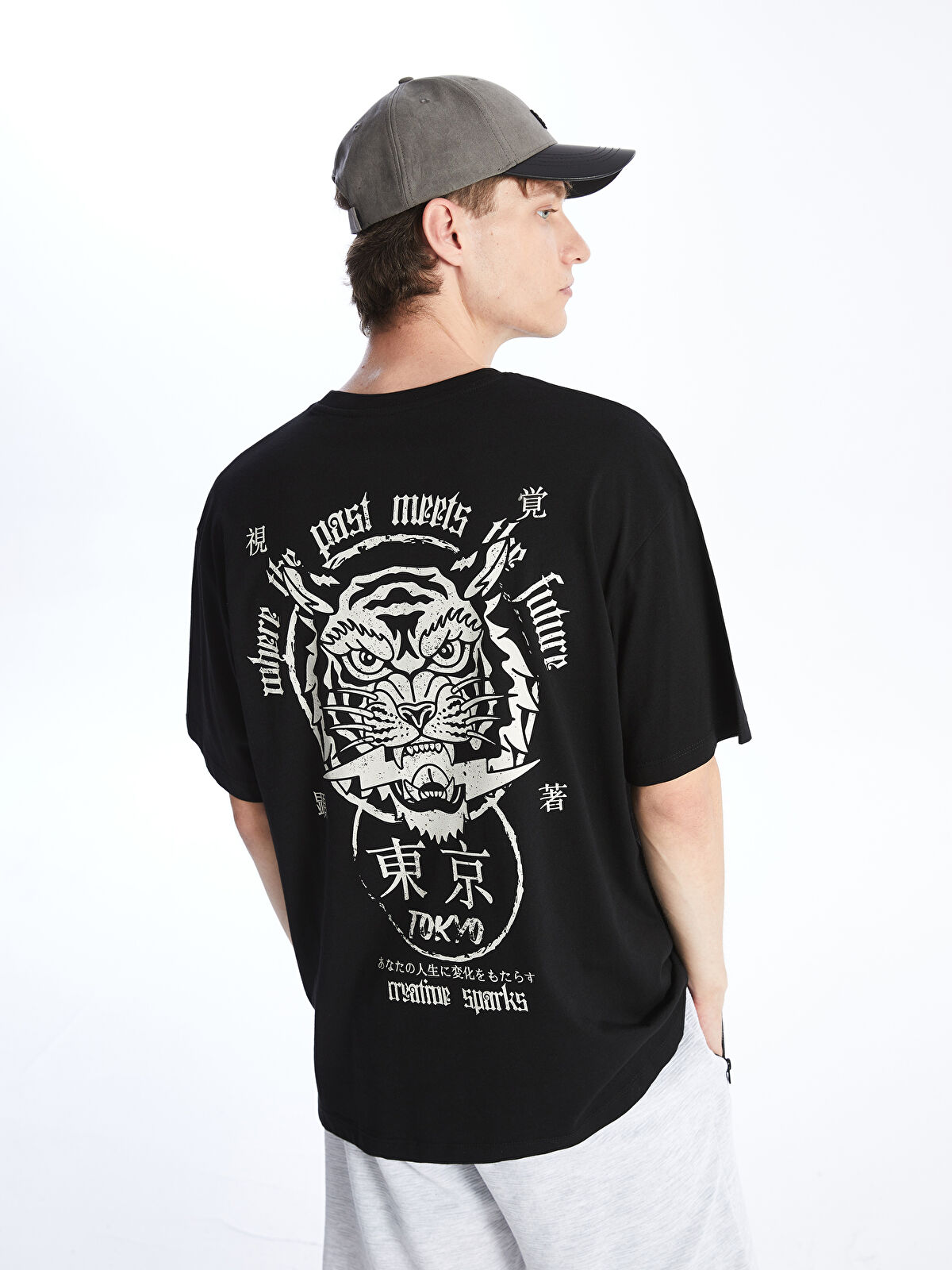 Crew Neck Short Sleeve Printed Combed Cotton Men's T-shirt