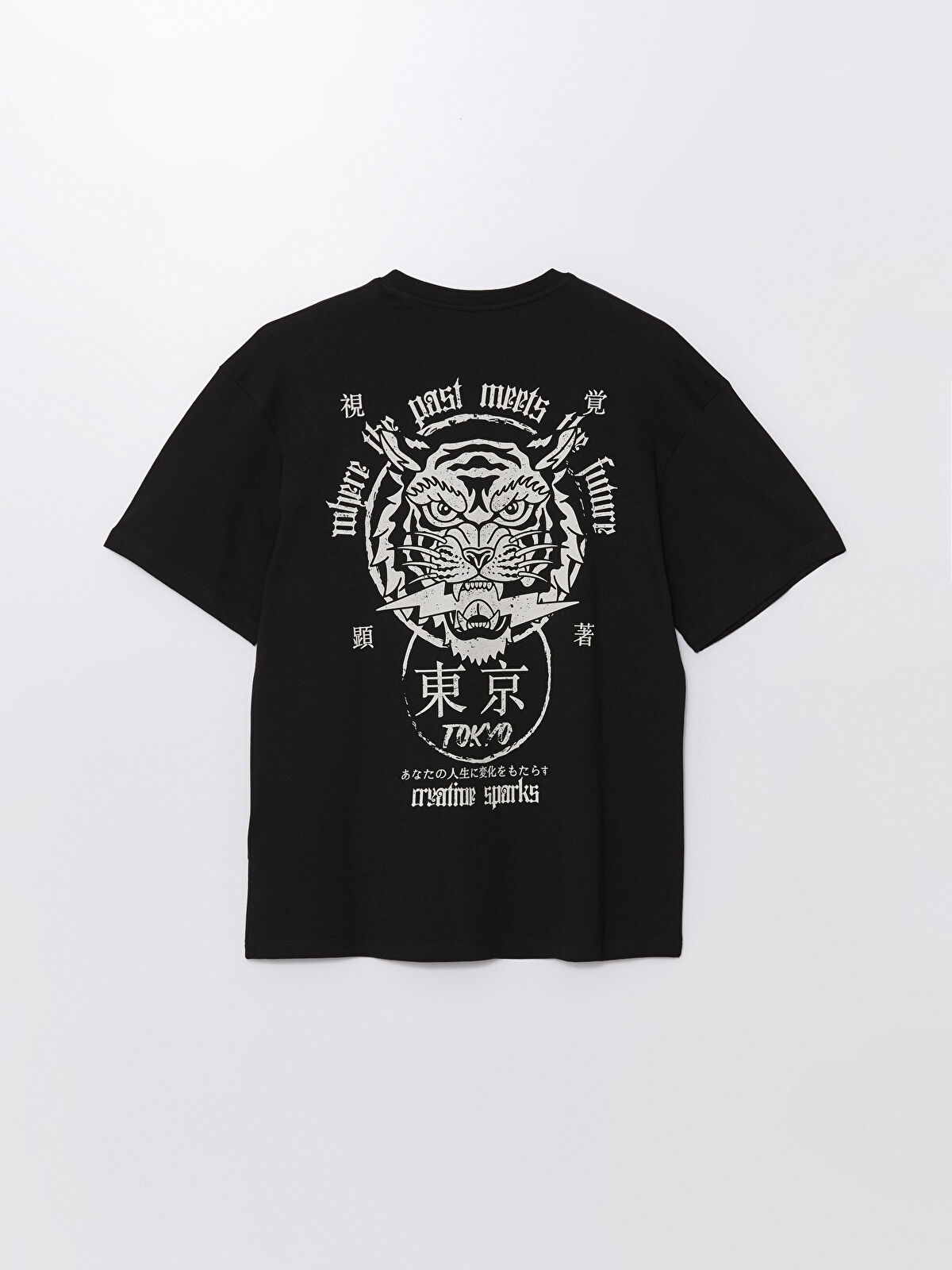 XSIDE Crew Neck Short Sleeve Printed Combed Cotton Men's T