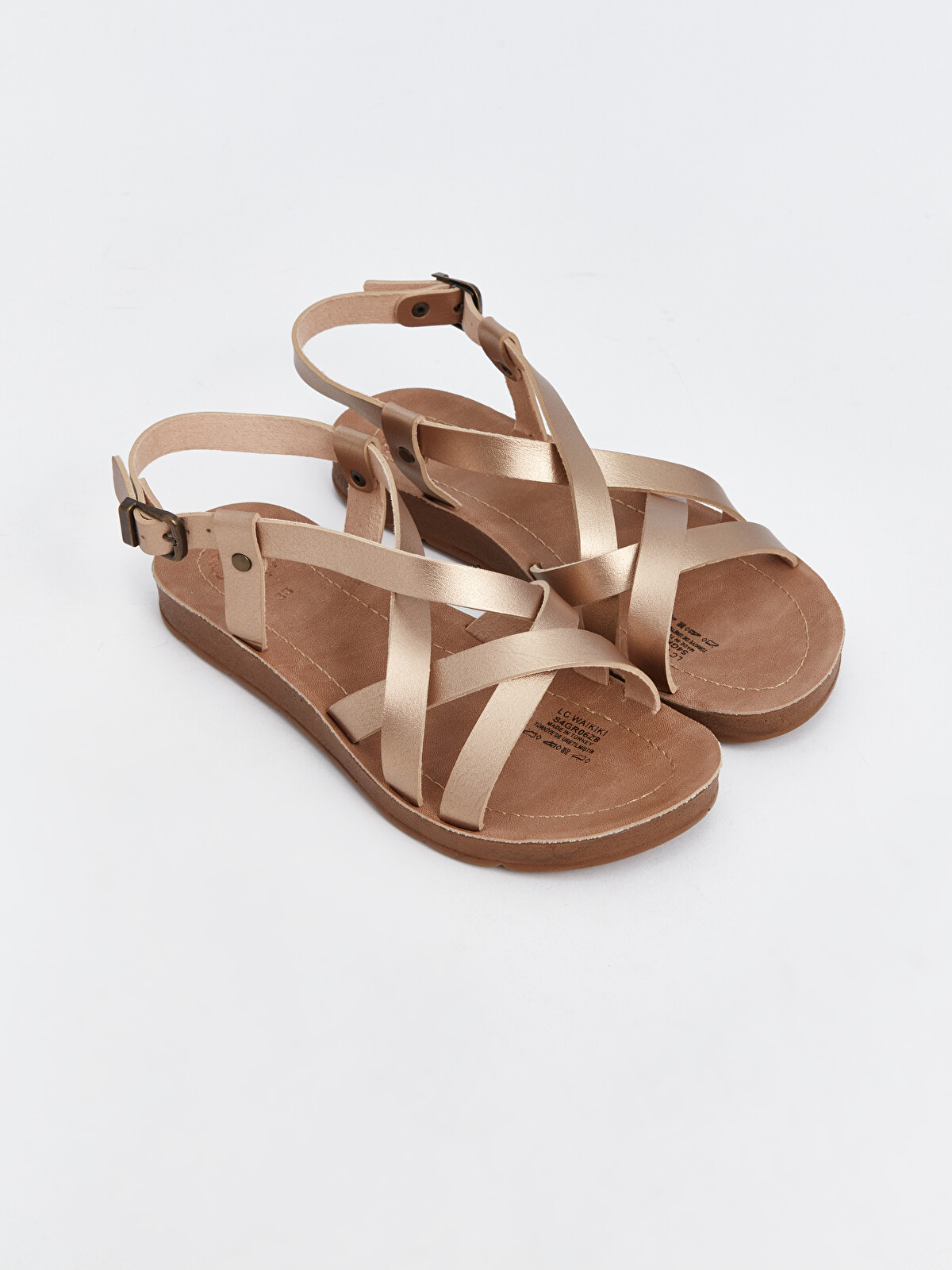 LCW STEPS Sarı Çapraz Bantlı Kadın Sandalet - S4GR06Z8-GHW | LCW