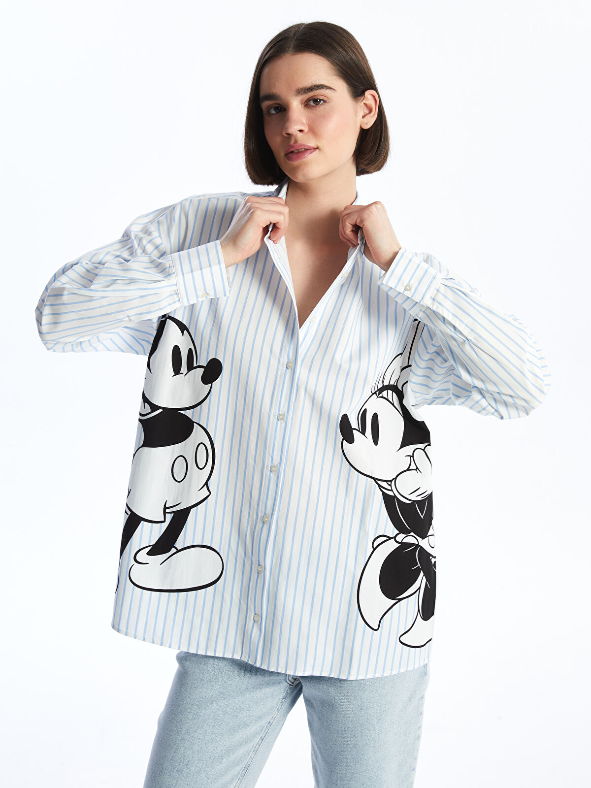 XSIDE Mickey and Minnie Mouse Printed Long Sleeve Women's