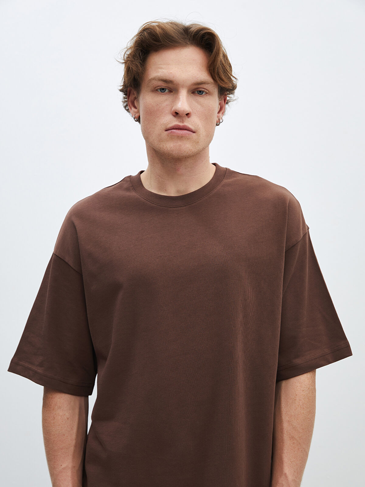 real suede over sized shirt ブラウン Suede Leather Shirt - Brown - Ron Tomson