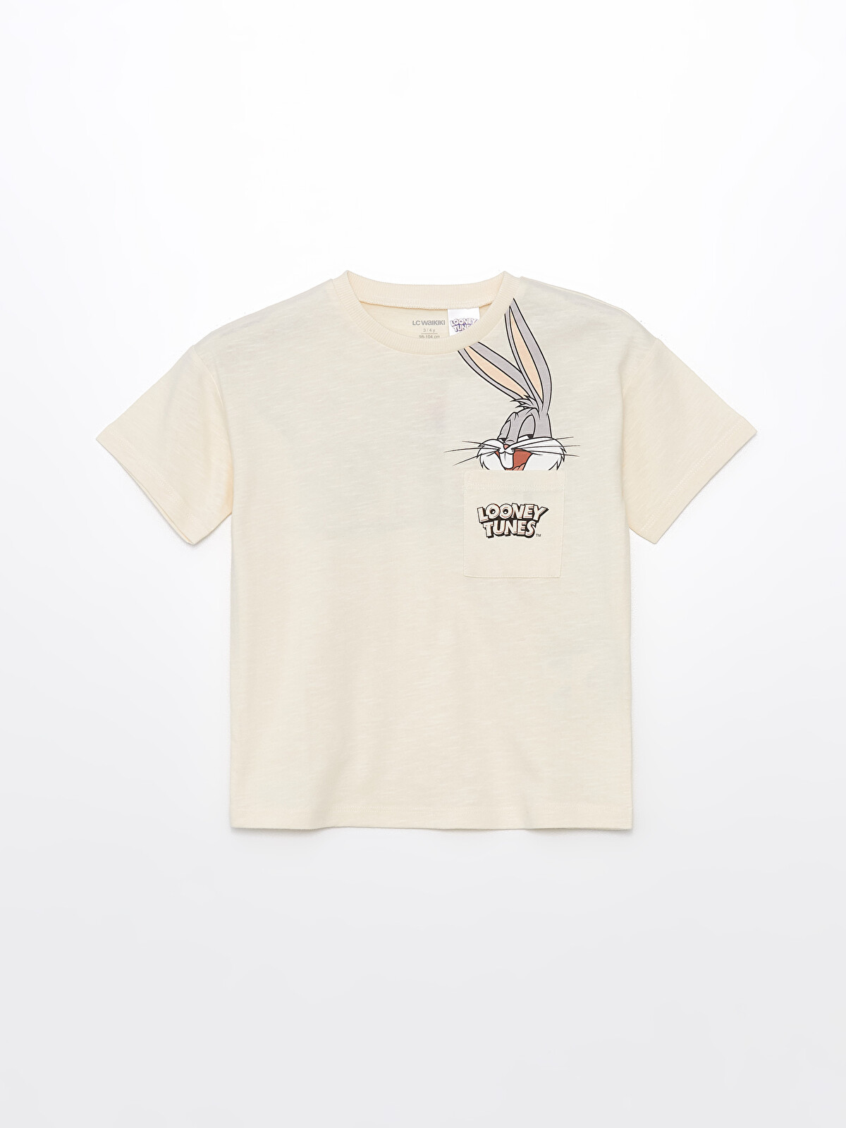 LCW Kids Bisiklet Yaka Bugs Bunny Baskılı Erkek Bebek Tişört