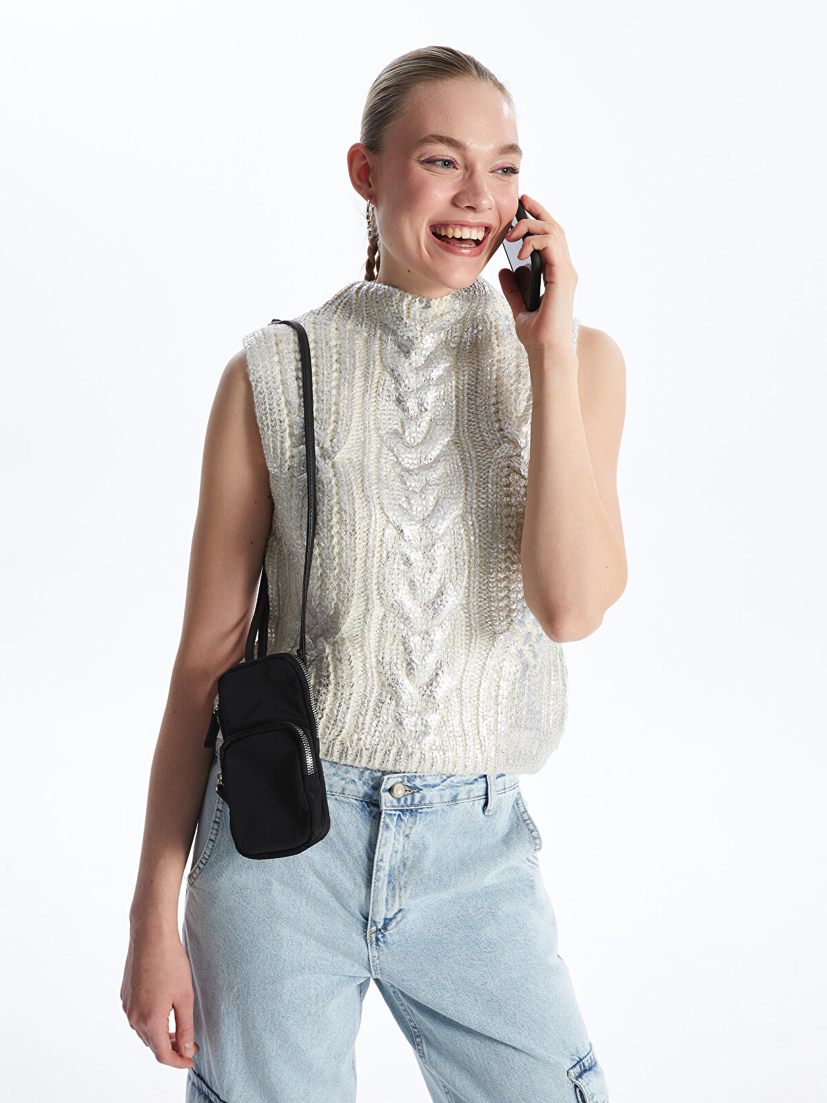 LCW ACCESSORIES Deri Görünümlü Kadın Telefon Çantası - S4HL35Z8