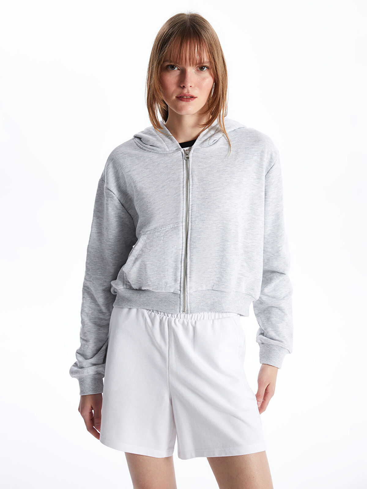 XSIDE Hooded Oversize Women's Zipper Sweatshirt -S4HM71Z8