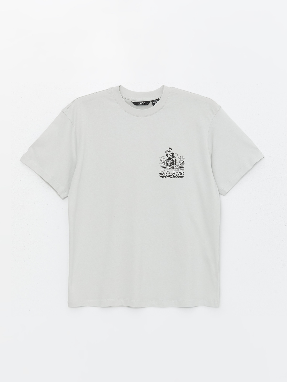 XSIDE Crew Neck Short Sleeve Mickey Mouse Printed Jersey Men's T