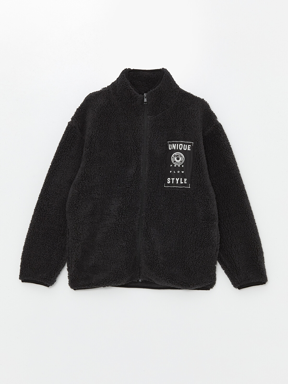 LCW Kids Relaxed Fit Funnel Neck Polar Boys' Zippered Sweatshirt