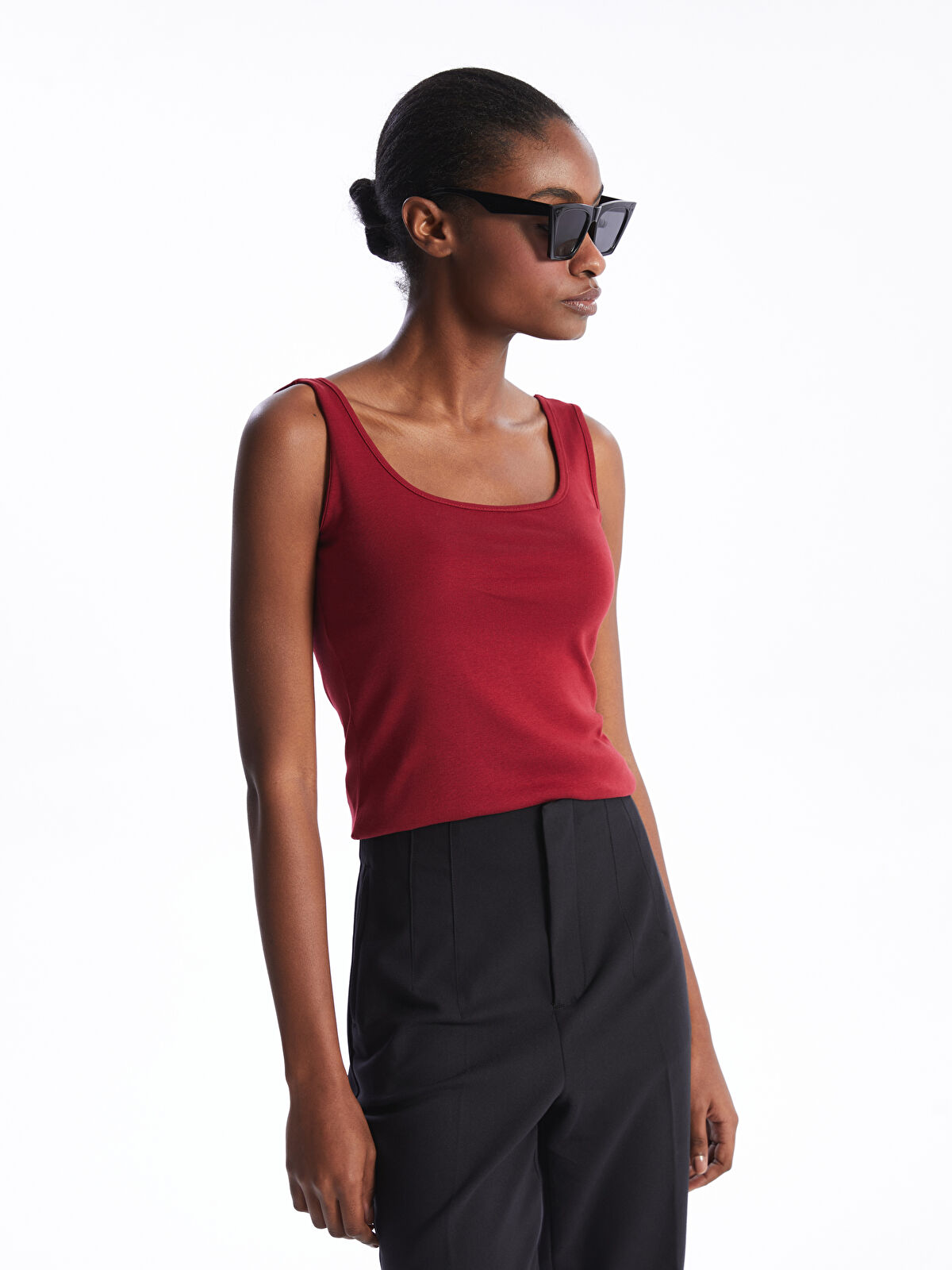 ファッション姫 通販 LC Waikiki LC - -S4I342Z8-Y2C Top Tank Plain Neck U Women's その他