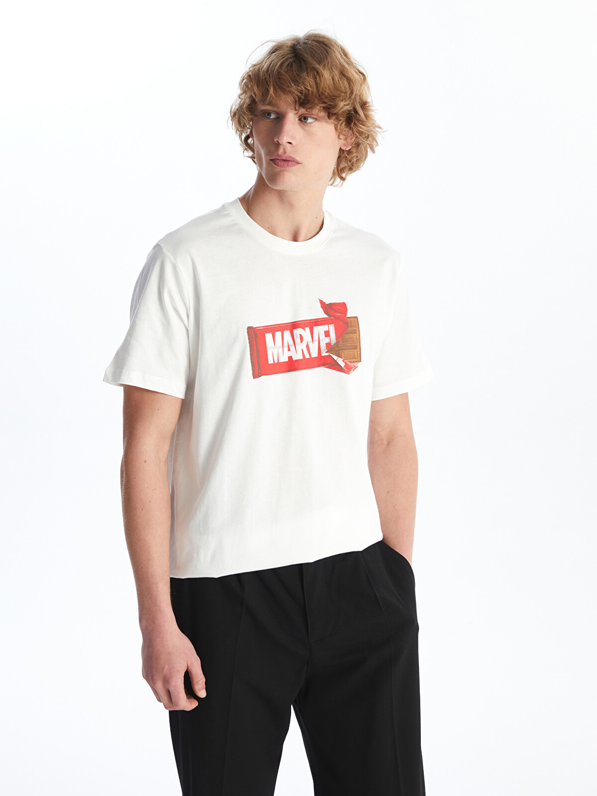 XSIDE Crew Neck Short Sleeve Marvel Printed Jersey Men's T-Shirt