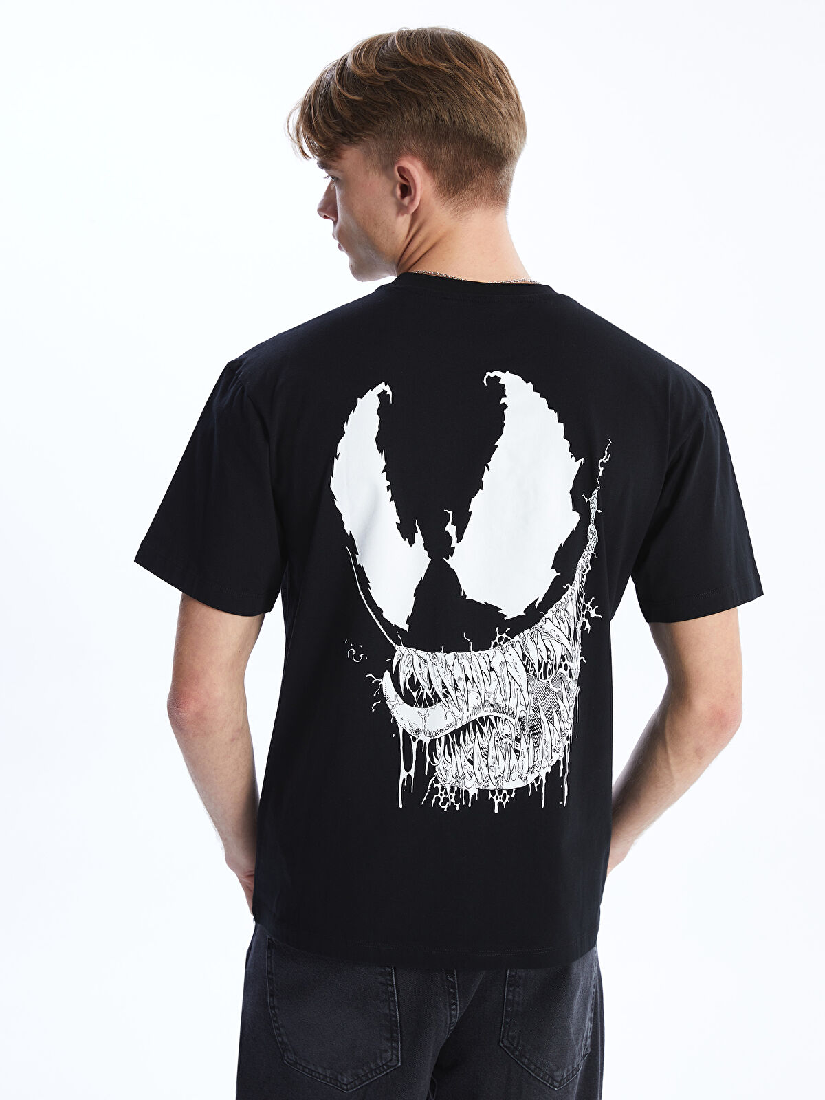 XSIDE Crew Neck Short Sleeve Venom Printed Jersey Men's T