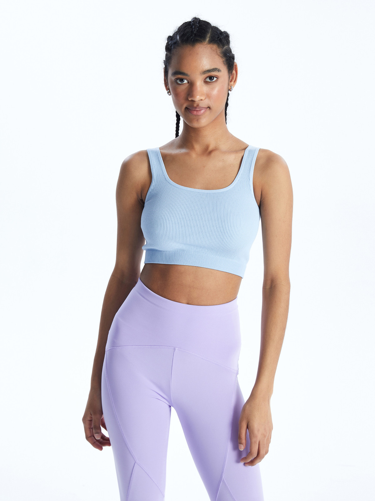 ゆみ XSIDE ACTIVE Kadın U Yaka Düz Crop - S4IB64Z8-YEB | LC Waikiki