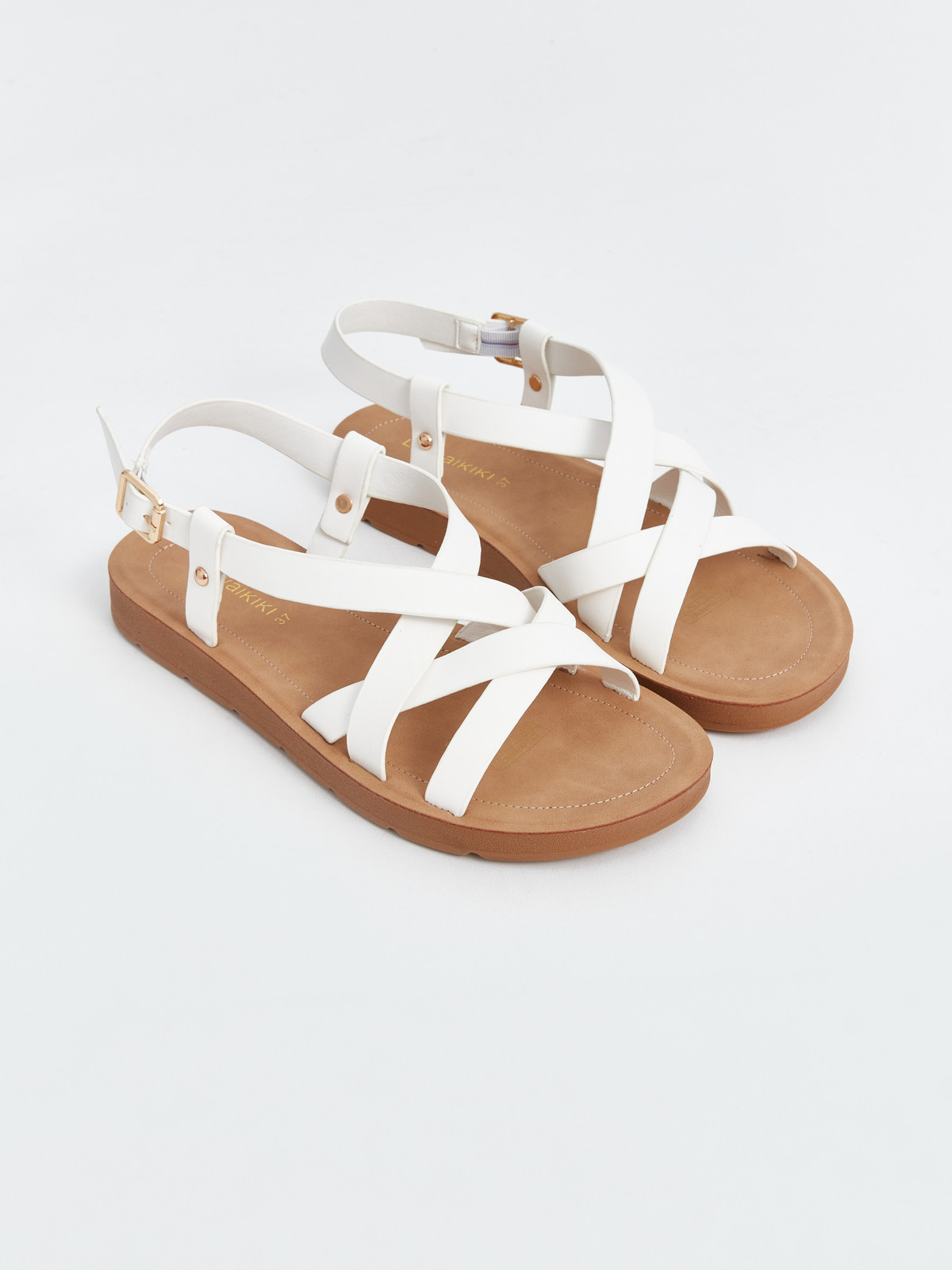 LCW STEPS Cross Strap Women's Sandals - S4IJ02Z8-KE8 | LC Waikiki