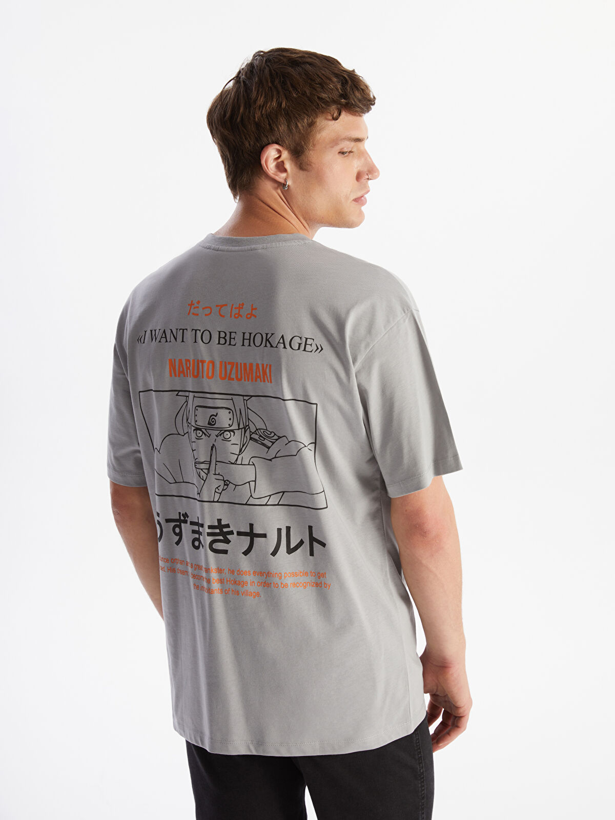 XSIDE Crew Neck Short Sleeve Naruto Printed Jersey Men's T