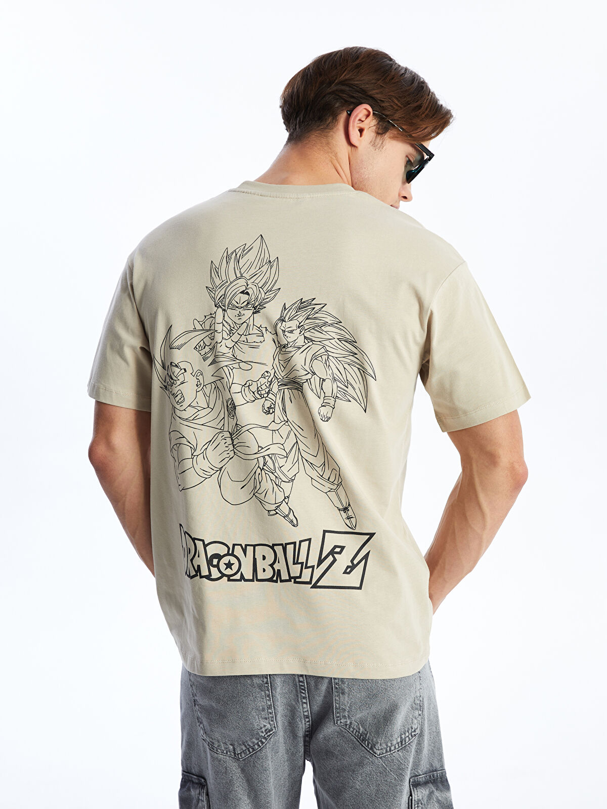 XSIDE Crew Neck Short Sleeve Dragon Ball Printed Jersey
