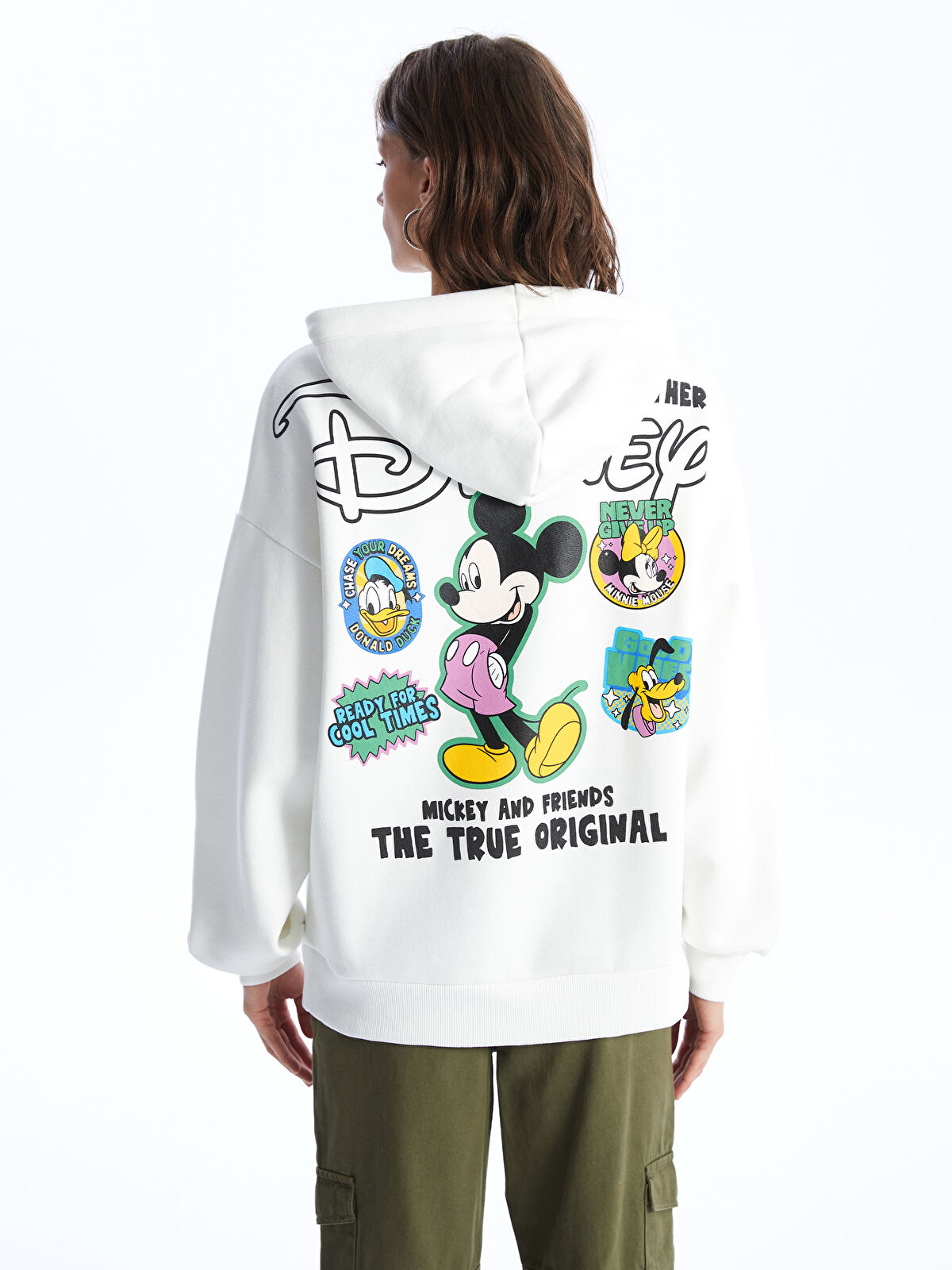 XSIDE Hooded Mickey and Friends Printed Long Sleeve Oversize