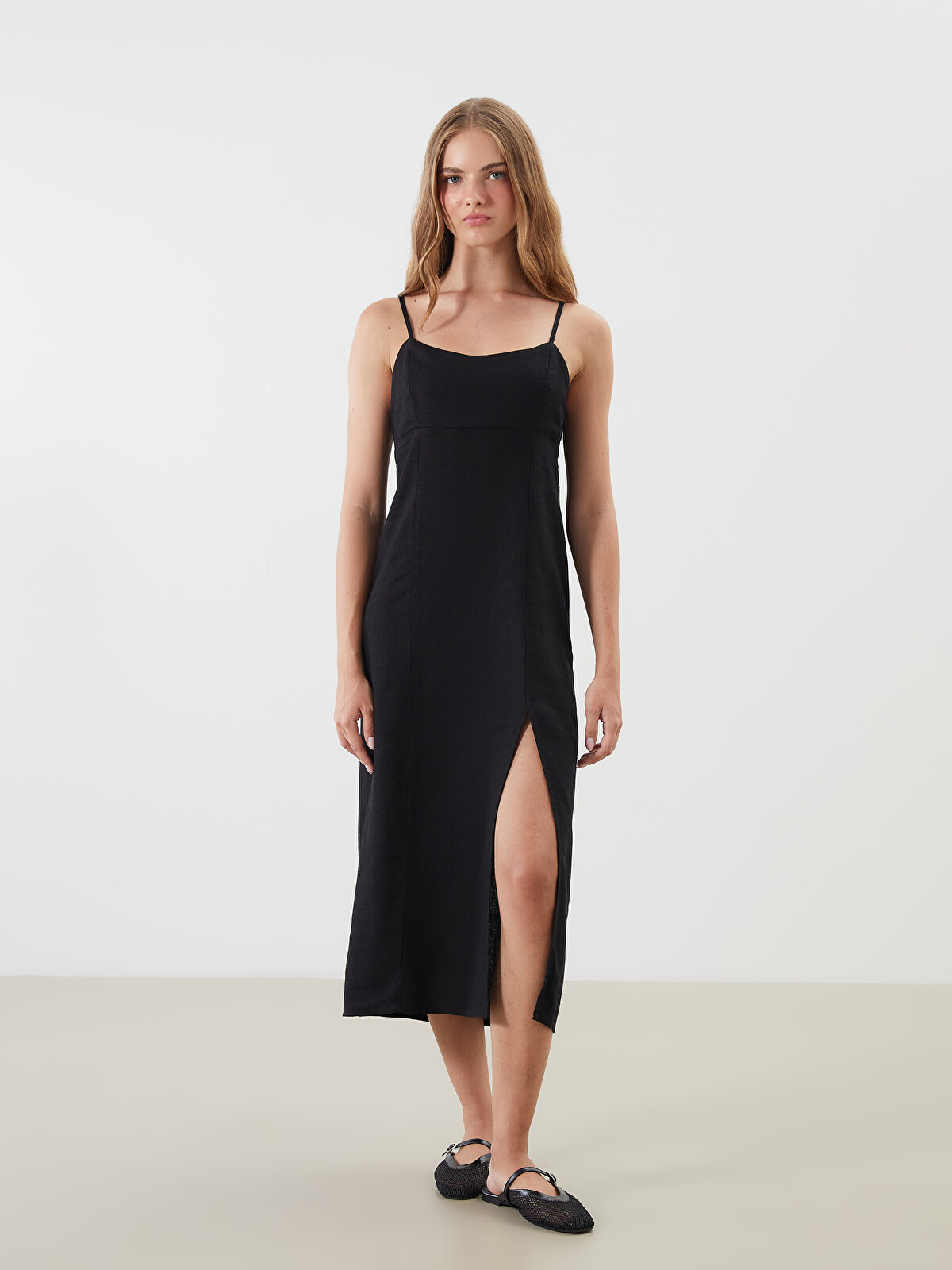XSIDE Woman Black Dress - S4JG91Z8-E0N | LC Waikiki
